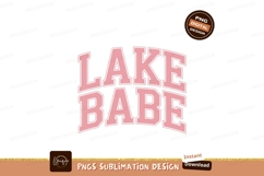 Pink Lake Babe Text Design lettering Product Image 1
