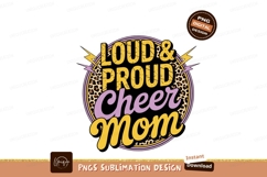 Loud And Proud Cheer Mom Design Sublimation Png Product Image 1