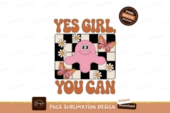 Pink ghost butterflies daisies checkerboard image Product Image 1
