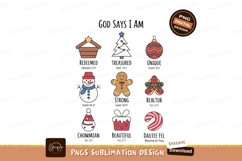 Christmas Icons Positive Affirmations snowman gingerbread Product Image 1