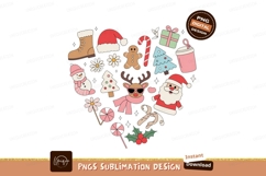 Festive Christmas Characters and Symbols Heart Santa Product Image 1