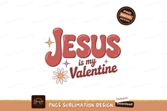 Jesus is my Valentine retro text faith Product Image 1