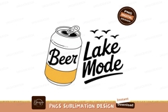 White beer can with yellow band drink beverage Product Image 1