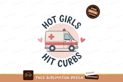 Ambulance vehicle with hearts and text medical emergency Product Image 1