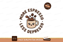 Kawaii coffee cup with splashing espresso and beans Product Image 1