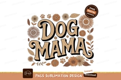Dog Mama Floral Paw Print Design image Product Image 1