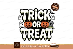 Halloween trick or treat ghosts pumpkins tombstone Product Image 1