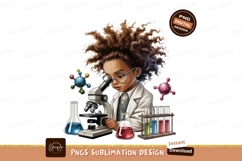 Young scientist exploring molecules child microscope Product Image 1