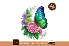 Butterfly floral arrangement pink purple Product Image 1
