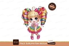 Colorful Girl With Rainbow Hair And Dress image Product Image 1