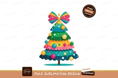 Festive colorful Christmas tree with ornaments image Product Image 1
