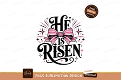 He Is Risen Pink Bow image Product Image 1