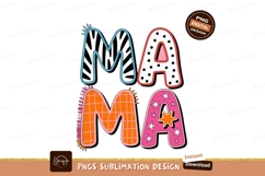 Mama letters colorful retro design image Product Image 1