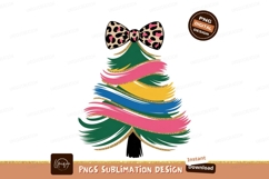 Festive tree with leopard bow Christmas Product Image 1
