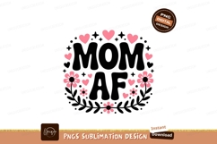 Mom Af Floral Hearts pink Product Image 1
