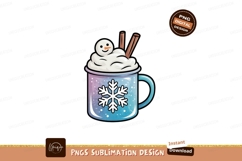 Festive hot chocolate with snowman and cinnamon whipped Product Image 1