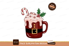 Festive Santa Mug With Candy Cane And Holly christmas Product Image 1