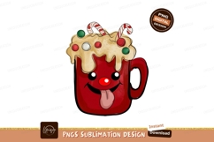 Cheerful red mug with festive toppings christmas candy Product Image 1