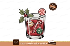 Festive Drink With Christmas Ornaments glass holly Product Image 1