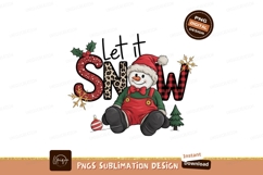 Cheerful snowman festive holiday design christmas winter Product Image 1