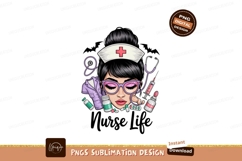 Nurse with medical supplies and stethoscope syringe Product Image 1