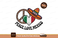 Peace love Mexico sombrero heart image Product Image 1