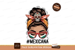 Woman with skull bandana and glasses deer flowers Product Image 1