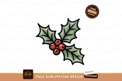 Holly berries and leaves green Product Image 1