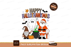 Festive holiday characters celebrating Halloween and Christm Product Image 1