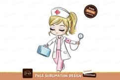 Cute nurse with medical equipment healthcare doctor Product Image 1
