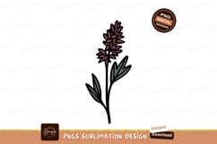 Pink purple flower with green leaves image Product Image 1
