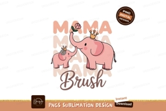 Pink elephants wearing crowns with flowers baby Product Image 1