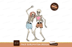 Dancing Skeletons With Pink Heart couple love Product Image 1