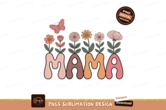 Retro Mama Flowers Butterfly floral Product Image 1