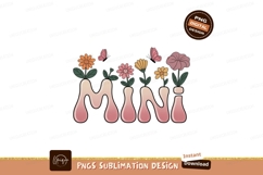 Groovy flowers and butterflies retro floral Product Image 1