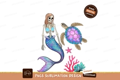 Skeleton mermaid and sea turtle starfish Product Image 1