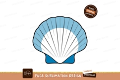 Blue scallop shell design ocean Product Image 1