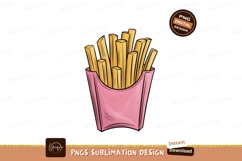 Pink carton french fries potato food Product Image 1