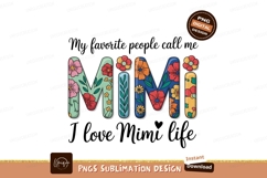 Floral Mimi Design Sublimation Png Product Image 1