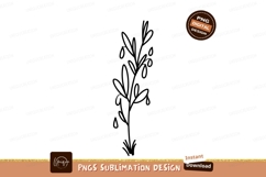 Delicate floral vine silhouette plant nature Product Image 1