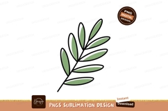 Green leaf branch on black background plant nature Product Image 1