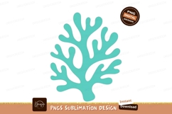 Teal coral branch abstract marine Product Image 1