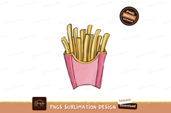 Pink french fries container potato snack Product Image 1