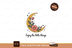 Crescent moon floral design flower bloom Product Image 1