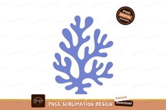 Blue Branching Coral Silhouette marine Product Image 1