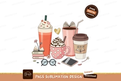 Cozy drinks and books coffee reading Product Image 1