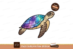 Cosmic turtle swimming underwater galaxy space Product Image 1