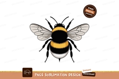 Fluffy bumblebee with yellow black stripes insect flying Product Image 1
