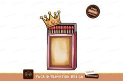 Royal matchbox with golden crown matches pink Product Image 1