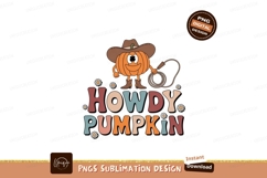Cowboy pumpkin with lasso and flowers rope Product Image 1